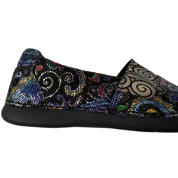 EUC Alegria Leather Glee Slip-On shoes Surreally Pretty Pattern Size 9.5 - 10 - Picture 5 of 10